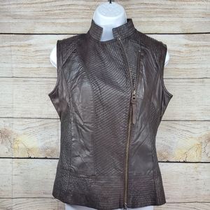 Beautiful Genuine Lamb Leather Zip-up Vest